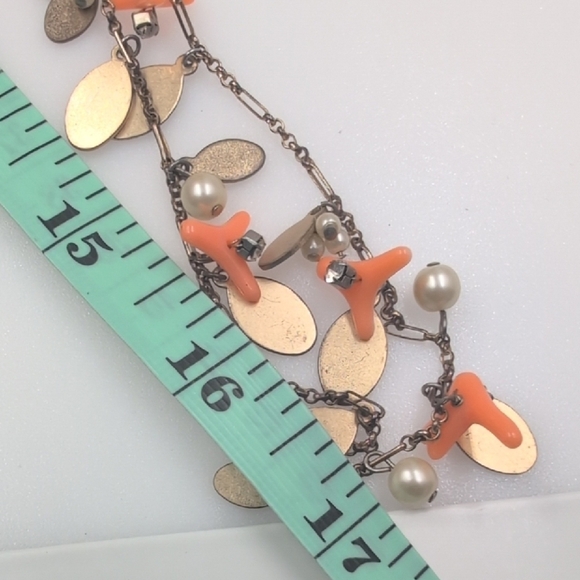 J. Crew Orange and Gold Necklace with Warm-Toned Elegance - Picture 3 of 5